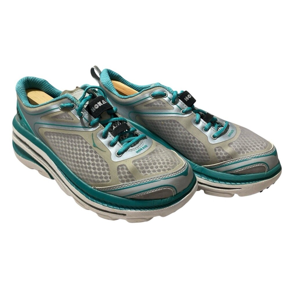 Hoka One One Bondi 3 Womens Size 9.5 Blue Gray Athletic Shoes Sneakers F10014B